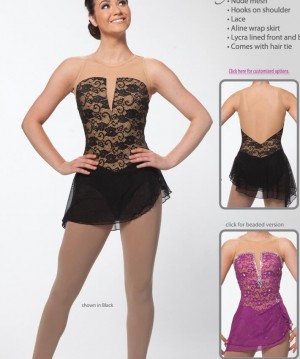 Lace Black Ice Skating Dresses Brad Griffies BN1713