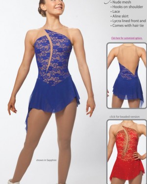 Blue Women Figure Dresses Lace Custom Brad Griffies BN1716