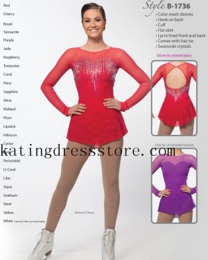 Red Women Ice Skating Dresses Custom Brad Griffies Dresses for Sale B1787