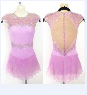 Figure Skating Dress Pink Women Ice Dress 2017 New Custom K0002