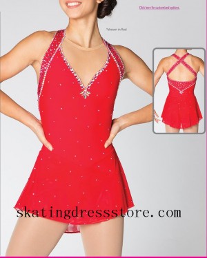 Red New Brand Girls Ice Skating Dresses Custom Brad Griffies Dresses 2018 B201801