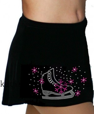 Jerry Girls Skirt Black With Skates JS005