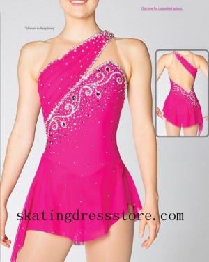 Pink Red New Brand Girls Ice Skating Dresses Custom Brad Griffies Dresses 2018 B201802