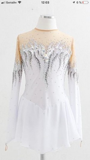 White Ice Dressses Custom Women Skating Dresses for Girls SO0939