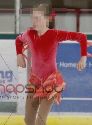 Red New Brand 2017 Kids Ice Skating Dress Custom O0008