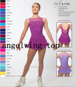 Purple Ice Skating Dresses Women  Brad Griffies'Ice  B1708