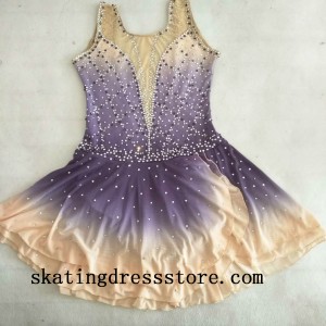 purple ice skating dress for girls hot sale 2020