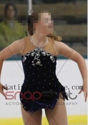 Figure Skating Dress Black Women Ice Dress 2017 New Custom O0020