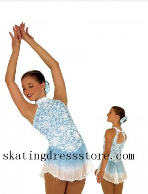 Ice Dresses Blue Competition Skating Dresses Kids Sharene Skatewear Gilrs S041