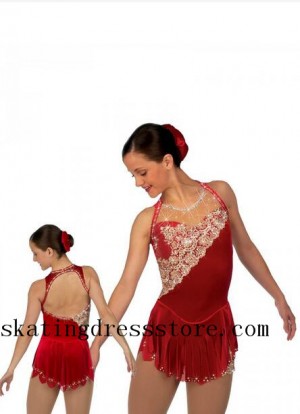 Sharene Skatewear Girls Figure Skating Dresses Red Children for Girls S054