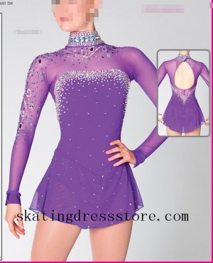 Purple Women Ice Skating Dresses Custom Brad Griffies Dresses New 2018 B201807