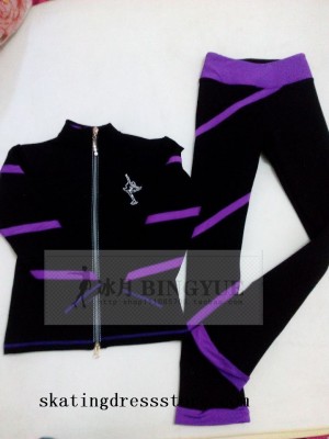 Gilrs Purple Spiral Jackets  Pants JP004