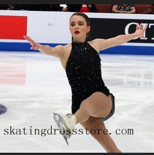 adult skating dresses spandex Lycra custom FC1305