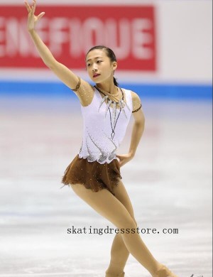best ice skating costumes spandex spandex White long sleeves or sleeveless FC1352