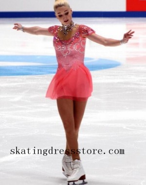 women spandex blue figure skating dress FC880