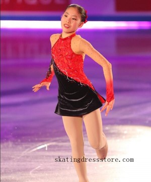 2017 girls Beaded figure skating apparel FC352