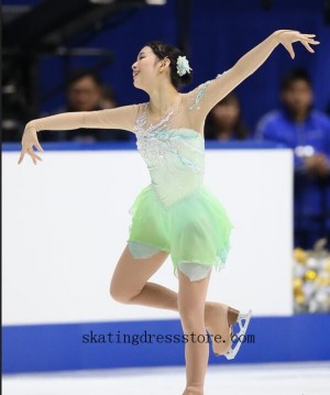 Green top skating dress