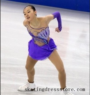 Lycra spandex girls ice skating jacket FC1013