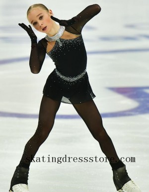 ice dance dresses spandex custom free shipping FC1065