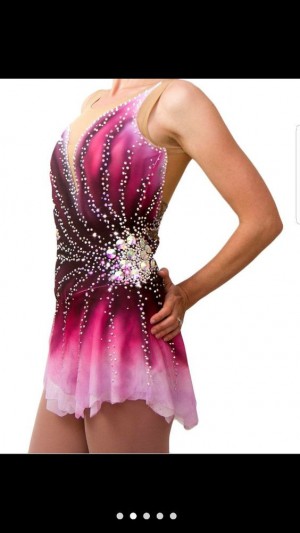 Beaded 2017 ice skating casual outfits spandex CJ268