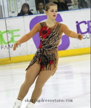 ice skating tops spandex long sleeves or sleeveless women spandex custom FC1496