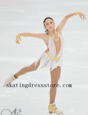 olympic figure skating dresses long sleeves or sleeveless spandex FC1349