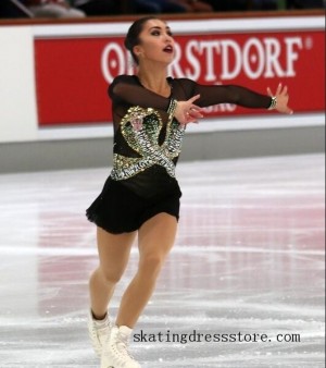 turquoise figure skating dress free shipping women custom FC1126