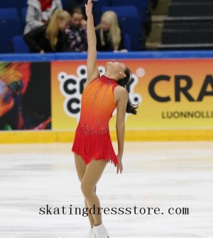 custom 2018 kids used figure skating competition dresses girls women FC452