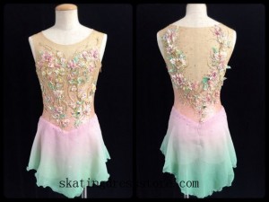 women custom white figure skating dress CJ264