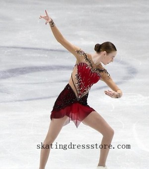 free shipping custom spandex yuna kim costume designer Beaded FC476