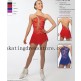 Girls Ice Skating Dress Red Crystals Custom Brad Griffies Designs B1781