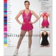 Pink Competition Women No Sleeve Nude Mesh Skating Dress Brad Griffies B-1702