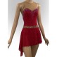 Red Ice Dance Dress Custom Figure Dance Clothing Women Girls Competition Skating Dress Custom Size Color Style Fast Ship  B2106