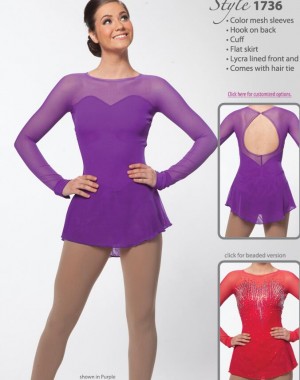 Long Sleeves Purple Ice Dresses Cheap Brad Griffies  BN1729