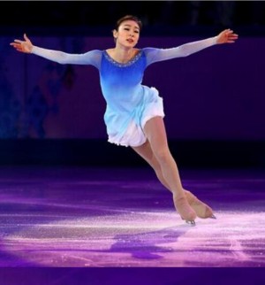 Hot Sale Competition Figure Skating Dress Blue Custom A0001