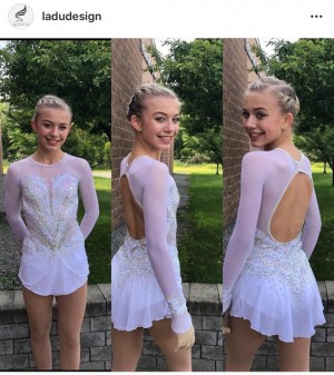 Pink Ice Skating Dresss Custom Girls Skating Dress O092807
