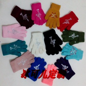Ice Skating Gloves with Skater or butterfly Many Color to Choose S002