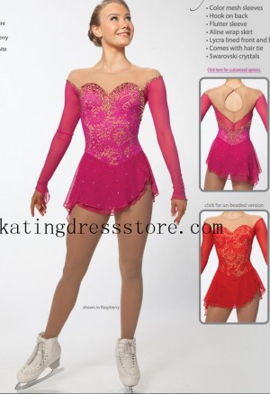 Pink Girls Ice Skating Dresses Custom Brad Griffies Dresses for Sale B1788