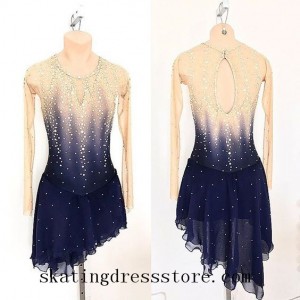 Blue Ice Skating Dresses Women Competition Ice Skating Dress Custom O092401