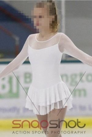 White New Brand 2017 Girls Ice Skating Dress Custom O0004