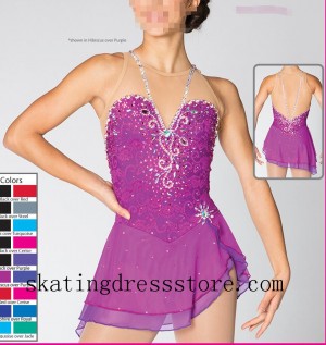 Purple New Girls Ice Skating Dresses Custom Brad Griffies Dresses 2018 B201803