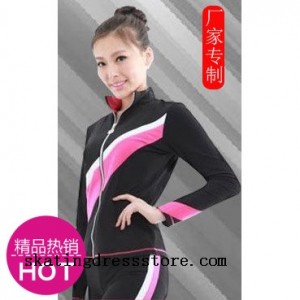 White Pink Women Ice Jackets With Pants JP025