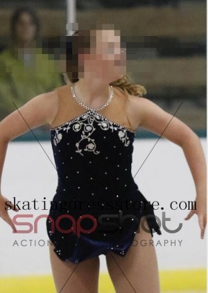 Figure Skating Dress Black Women Ice Dress 2017 New Custom  O0020