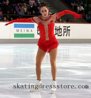 beautiful ice skating dresses Beaded custom FC465