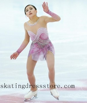 best clothes to wear ice skating spandex Beaded FC1029