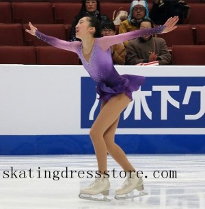 best figure skating outfits custom Purple FC1056