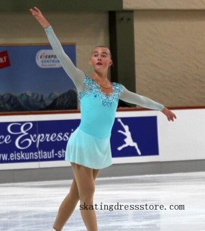 custom figure skating dresses for competition spandex women FC561