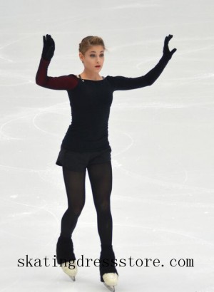 kids Black girls designer figure skating competition dresses Beaded FC1180