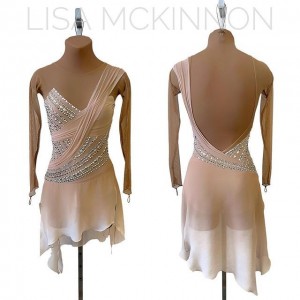 2017 White girls elsa figure skating dress HB1914