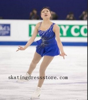 Lycra long sleeves or sleeveless female figure skating outfits kids FC598